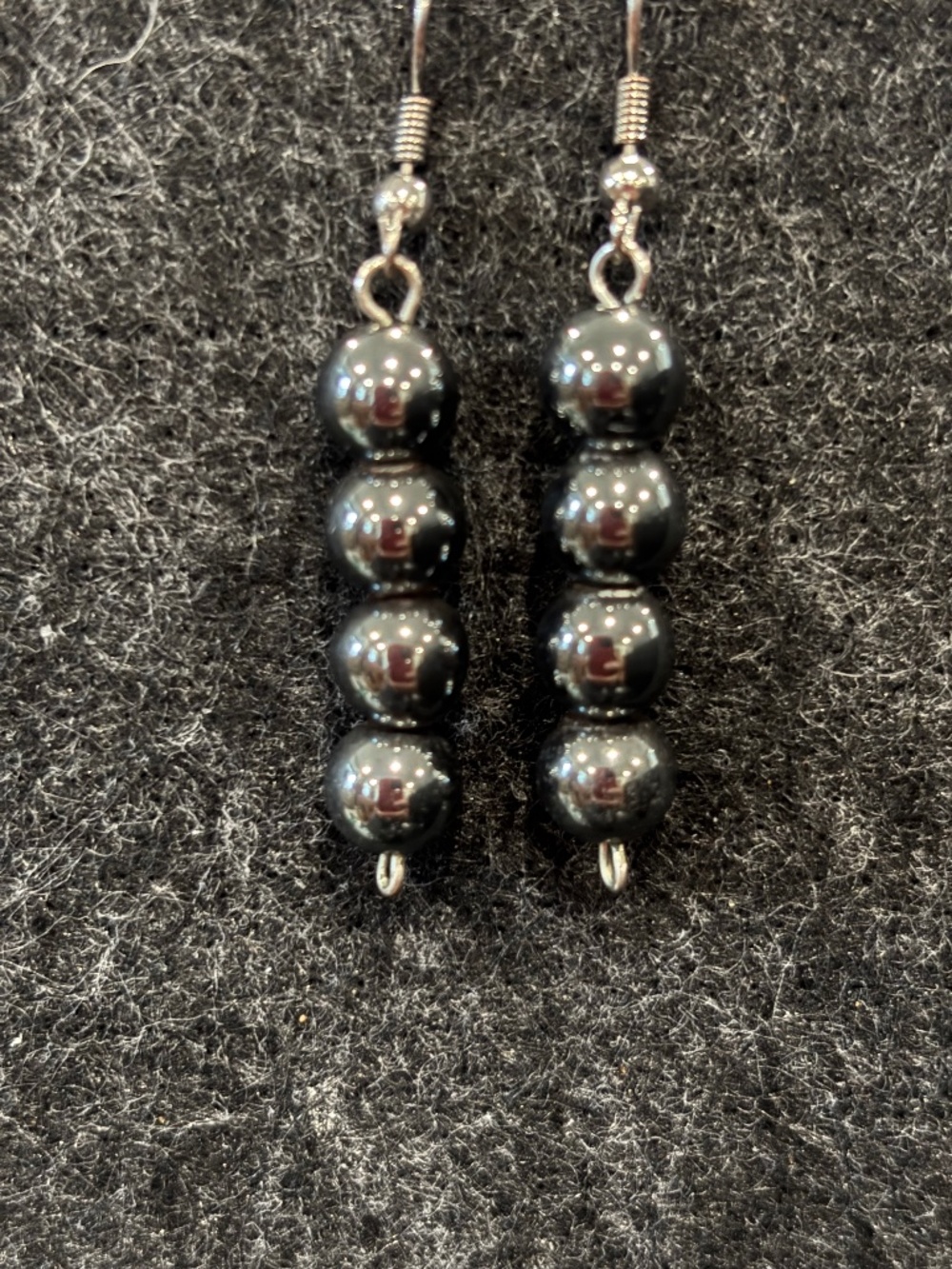 Hematite Drop Earrings
